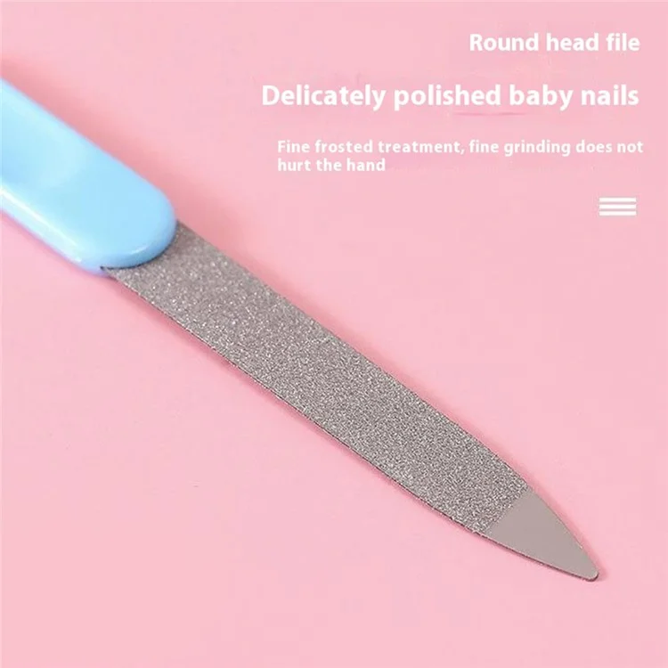 10 Peças Kit de Cuidados do Bebê Cortador de Unhas Termômetro Escova de Dentes Pente Escova Conjunto para Recém-Nascido Bebê - Azul