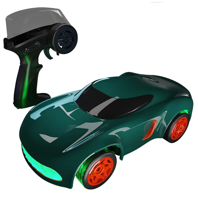 Мини RC-автомобиль 1:64 2.4G с полным пропорциональным дистанционным управлением, высокоскоростной настольный дрифтовый автомобиль (сертифицирован CE / CPC / EN71 / ASTM) - Зеленый