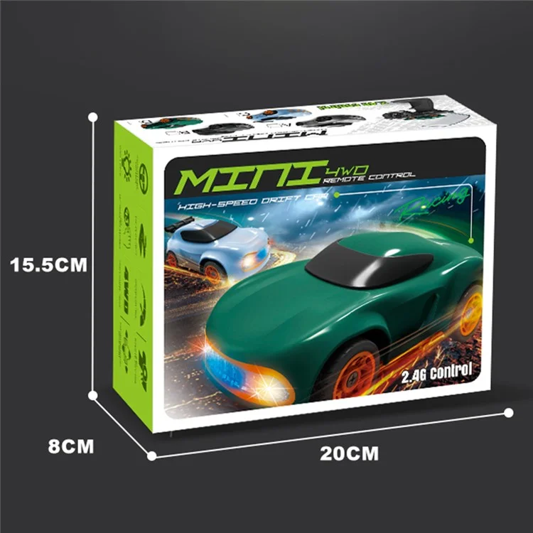1:64 Mini RC Car 2.4G Full Proportional Remote Control High Speed Desktop Drift Vehicle (CE / CPC / EN71 / ASTM Certified) - Blue