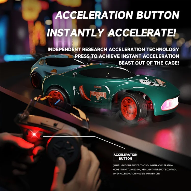 1:64 Mini RC Car 2.4G Full Proportional Remote Control High Speed Desktop Drift Vehicle (CE / CPC / EN71 / ASTM Certified) - Blue