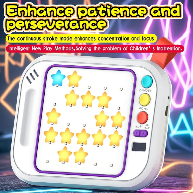 HHY002 Smart Game Console for Kids 5 Modes Thinking Training Machine Whack-A-Mole Toy with Music