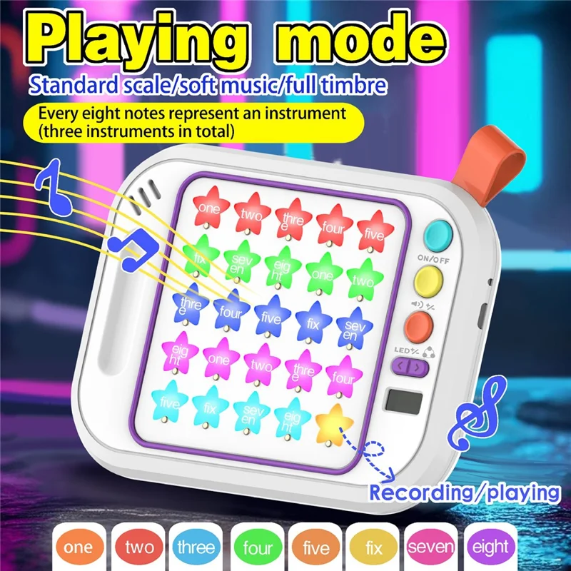 HHY002 Smart Game Console for Kids 5 Modes Thinking Training Machine Whack-A-Mole Toy with Music