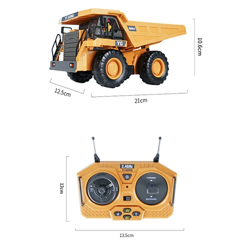 1:24 RC Kipper mit 9 Kanälen 2.4G Fernbedienung Baufahrzeug, Tragfähigkeit 2,5 kg