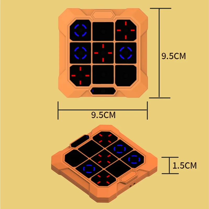 B300 Máquina Inteligente de 6 en 1 Tres en Raya para Niños - Juguete Educativo para Entrenar el Cerebro - Naranja