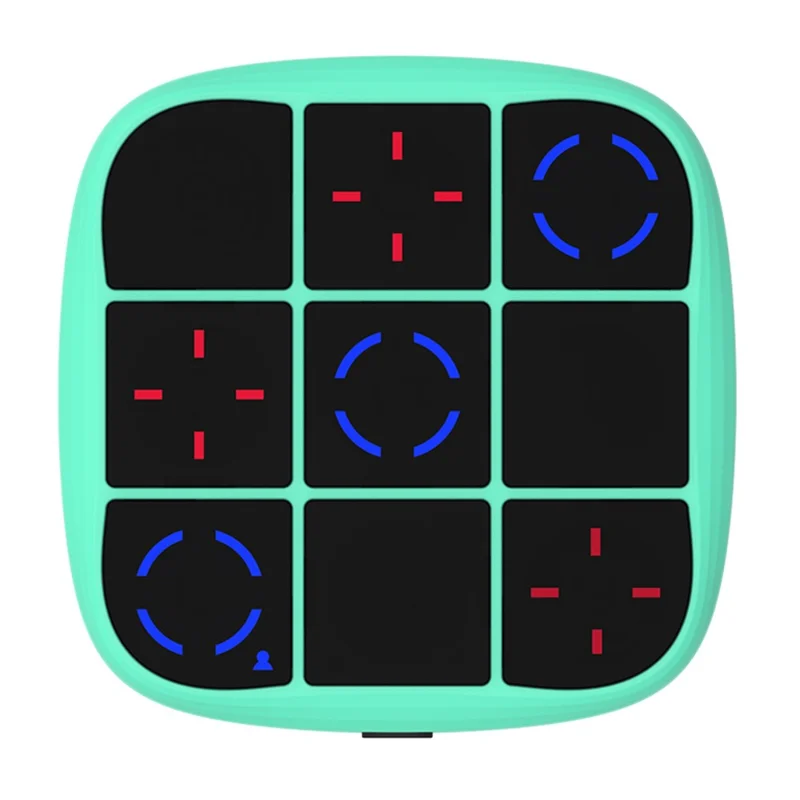B200 4 in 1 Smart Tic-Tac-Toe Game Machine Educational Toy for Children Brain Training - Cyan