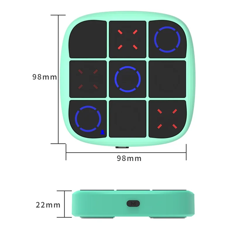 B200 4 in 1 Smart Tic-Tac-Toe Game Machine Educational Toy for Children Brain Training - Cyan