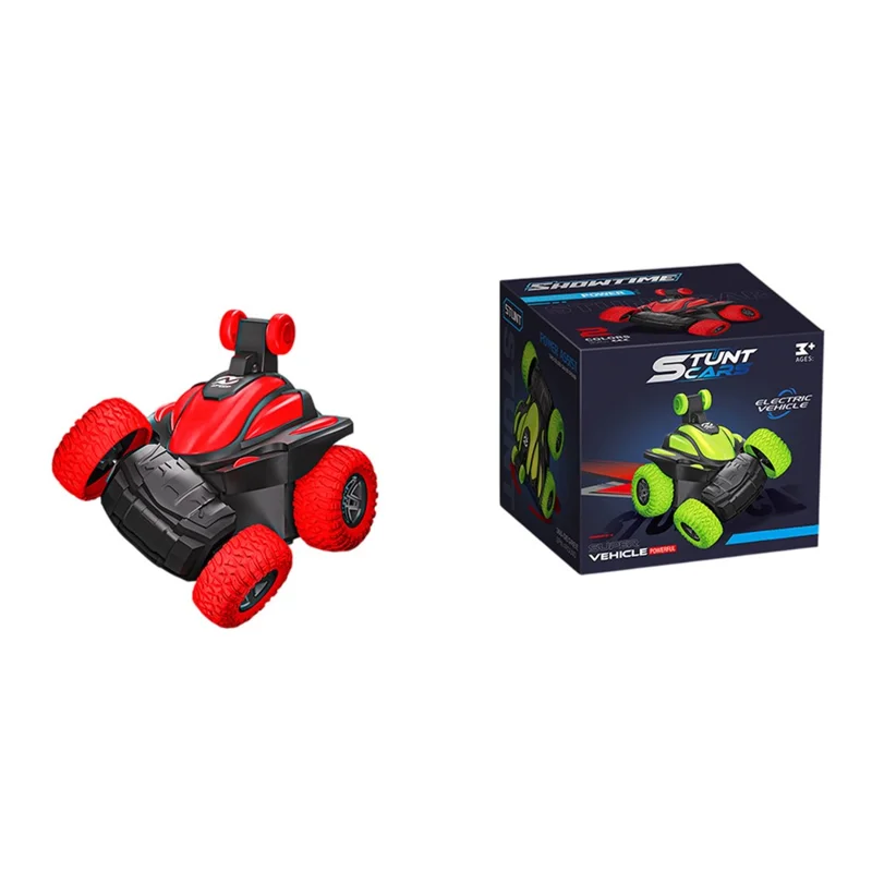 360 Degree Rotation Stunt Car with Light and Sound Electric Vehicle Toy for Children - Red