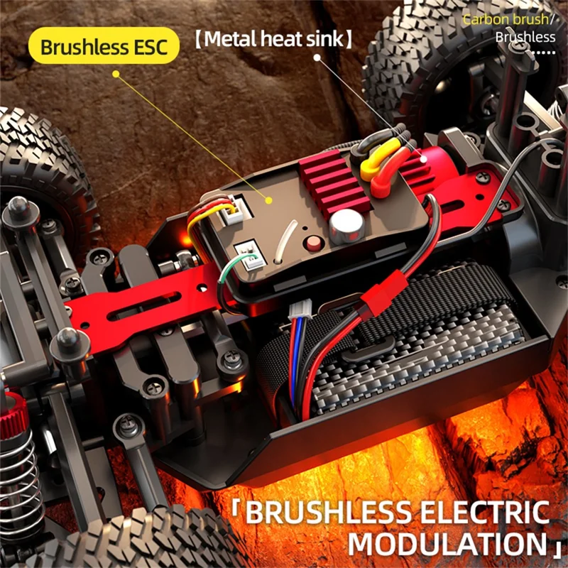 ZLL SG 202Pro 4WD LED Spotlight RC Car High-Speed Off-Road Rock Crawler Truck Toy, Single Battery - Green