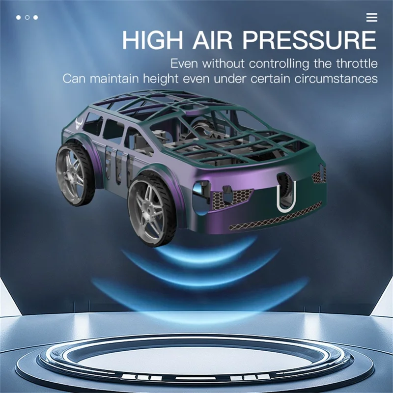 SG900pro Land and Air Dual Mode Drone RC Car Intelligent Hover LED Lights RC Vehicle Toy, 3 Batteries - Green