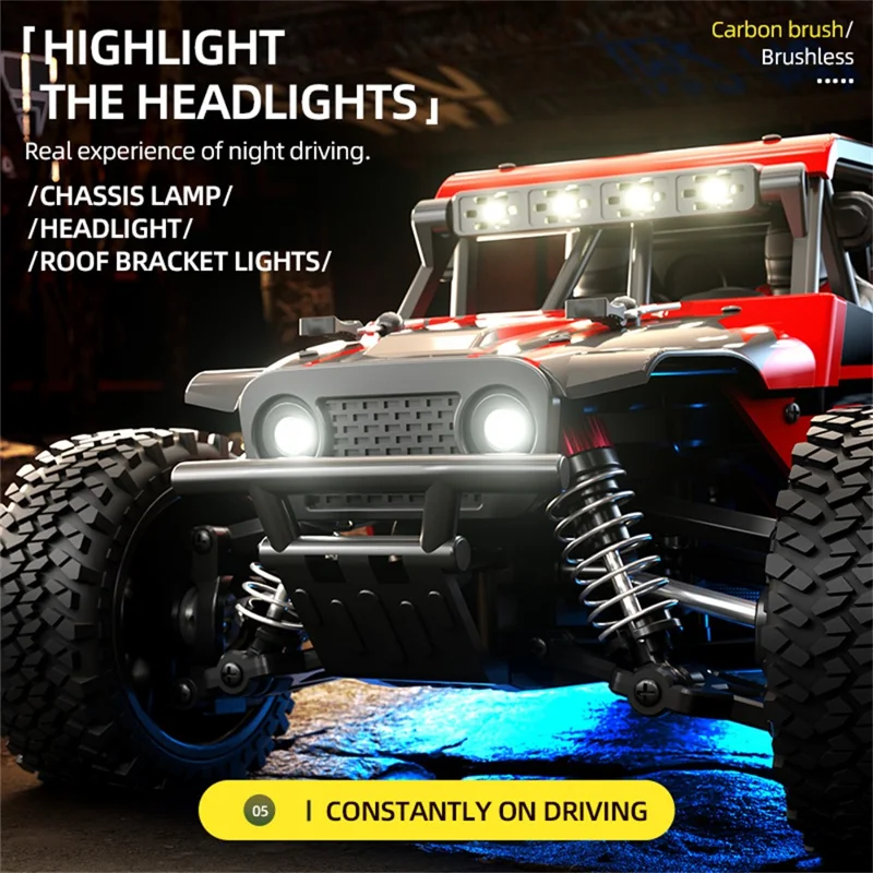SG 202Max 4WD RC Car LED Spotlight High Speed Off-Road Climbing Truck Remote Control Vehicle, 1 Battery - Green