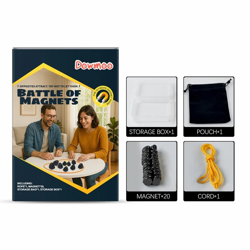 DOWMOO DO-H02-0039-01 Set di Scacchi Magnetico per Bambini e Genitori con Effetto Magnetico, Gioco Educativo Interattivo