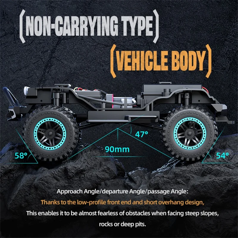 ZLL SG206MAX Brushless Motor 1:20 RC Climbing Car 4WD High Speed Vehicle with LED Light, 3 Batteries - Yellow