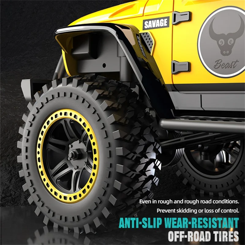 ZLL SG206MAX Brushless Motor 1:20 RC Climbing Car 4WD High Speed Vehicle with LED Light, 3 Batteries - Yellow