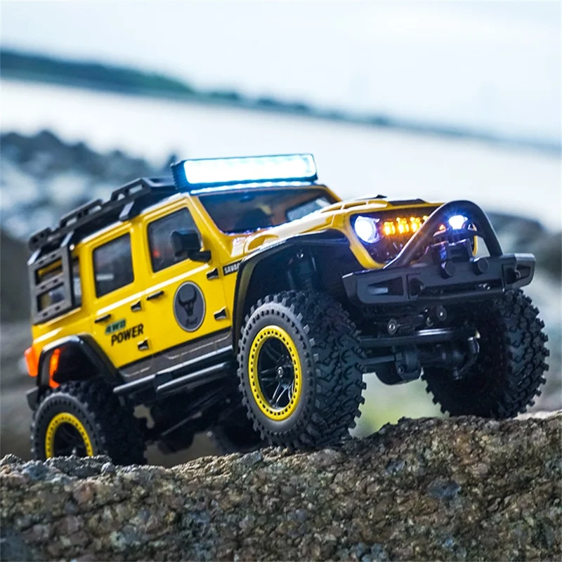 ZLL SG206MAX Brushless Motor 1:20 RC Climbing Car 4WD High Speed Vehicle with LED Light, Dual Battery - Yellow