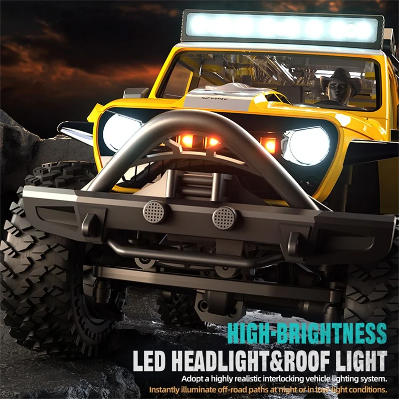 ZLL SG206MAX Brushless Motor 1:20 RC Climbing Car 4WD High Speed Vehicle with LED Light, Single Battery - Yellow