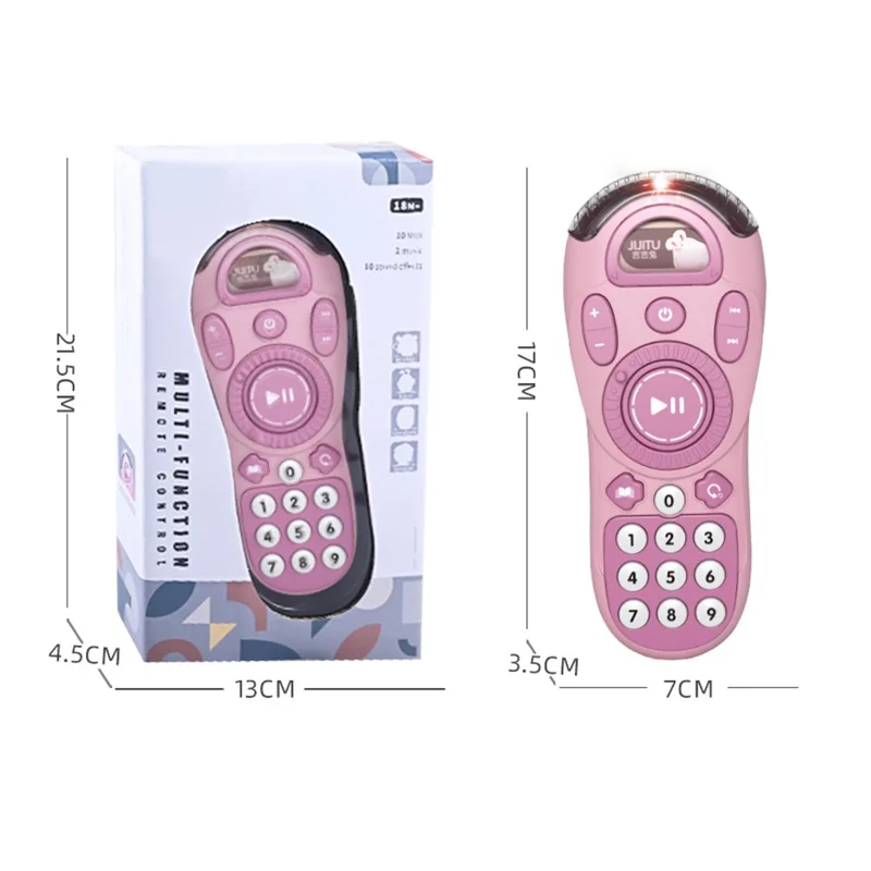 JSL610 Children Remote Toy with Lights Music Simulation Phone Early Educational Toy - Pink