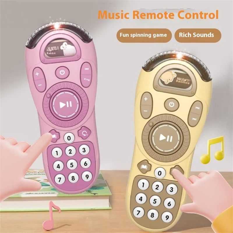 JSL610 Children Remote Toy with Lights Music Simulation Phone Early Educational Toy - Pink