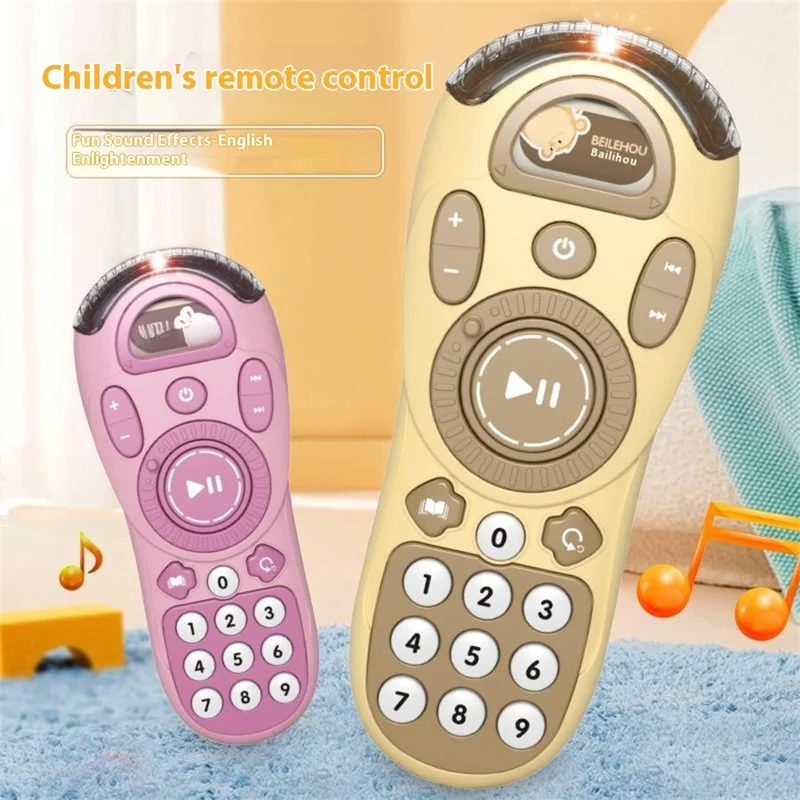 JSL610 Children Remote Toy with Lights Music Simulation Phone Early Educational Toy - Pink