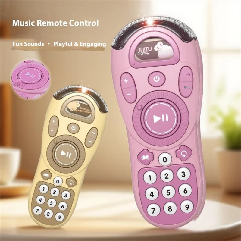 JSL610 Children Remote Toy with Lights Music Simulation Phone Early Educational Toy - Pink