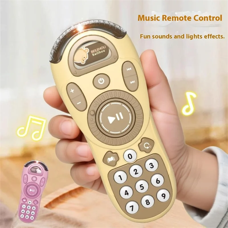 JSL610 Children Remote Toy with Lights Music Simulation Phone Early Educational Toy - Pink