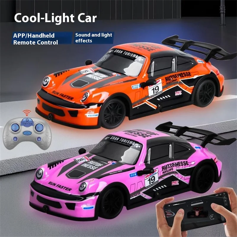 QX064-069 2.4G RC Car APP Controlled Drift Racing Vehicle Toy Model with Light / Sound Effects - QX064