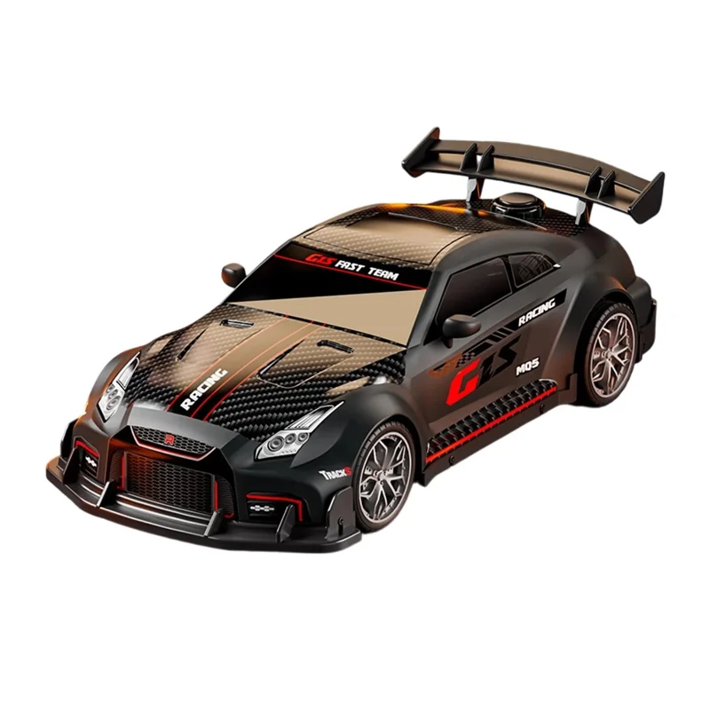 9166-12 2.4G RC Drift Car with Spray Effect High Speed Racing Vehicle Toy with Lights / Sound Effects - Black