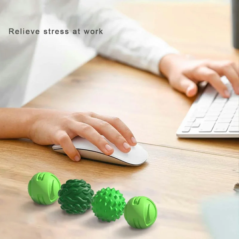 8Pcs / Set Magnetic Sensory Balls Silicone Anti Anxiety Stress Relief Toy Gift with Storage Case - Pink