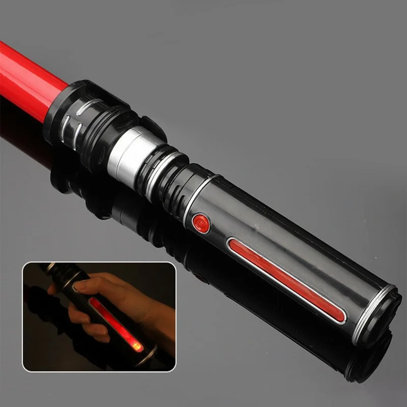 2Pcs Lightsaber Extendable Light-Up Toy Sword RGB Color Telescopic Light Bars with Sound Effect