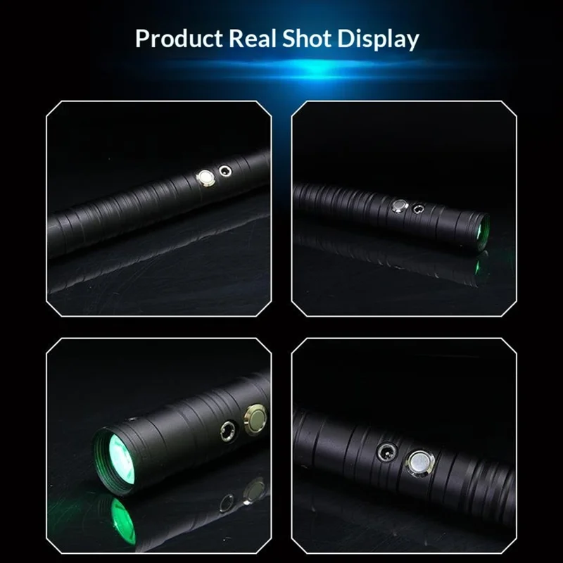 1Шт Световая игрушка Лазерный меч 2 в 1 RGB Подсвечивающееся лезвие 15 цветов Металлическая рукоять Светящийся меч-игрушка - Черный круговой узор