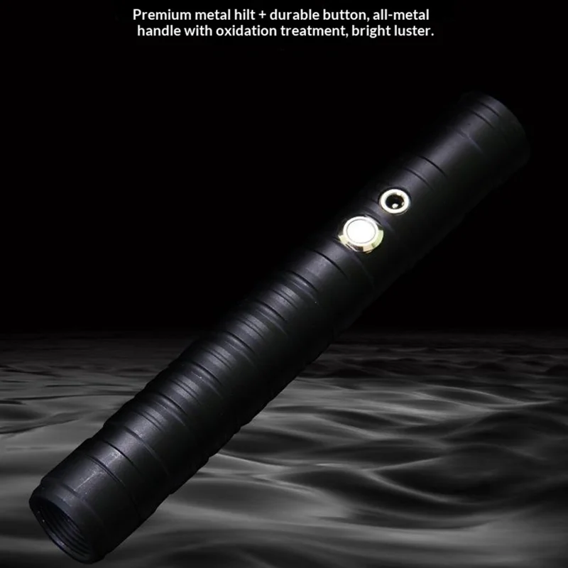 1Шт Световая игрушка Лазерный меч 2 в 1 RGB Подсвечивающееся лезвие 15 цветов Металлическая рукоять Светящийся меч-игрушка - Черный круговой узор