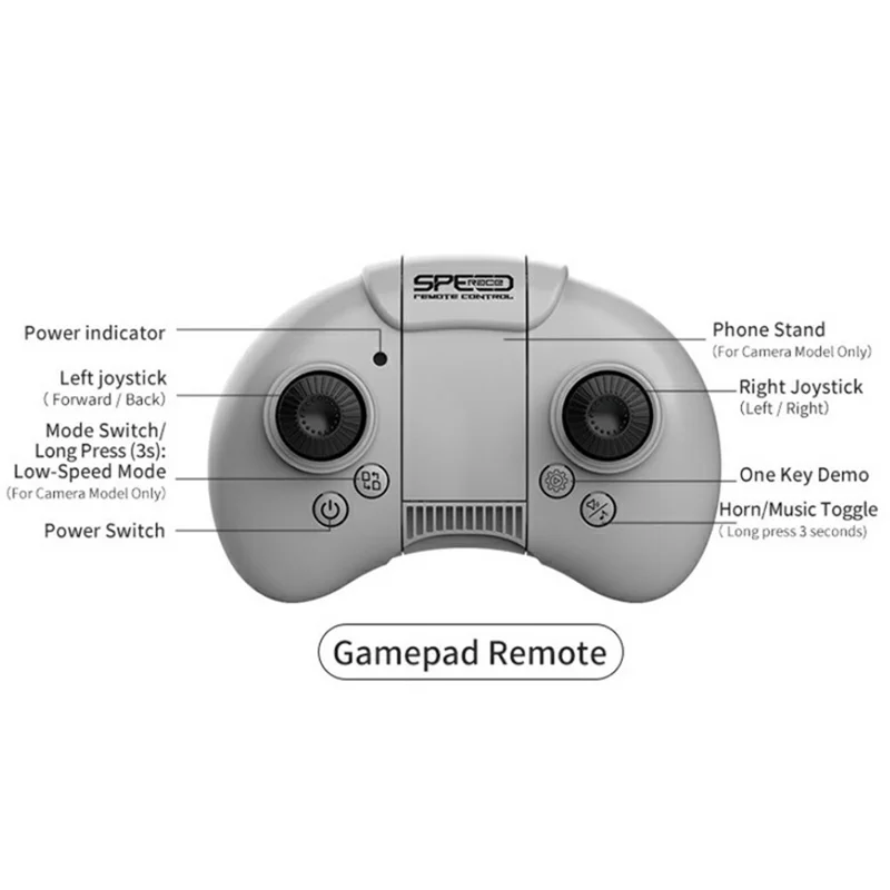 C6 Mini Cartoon RC Car Music Remote Control Electric Vehicle Toy without Camera - Black