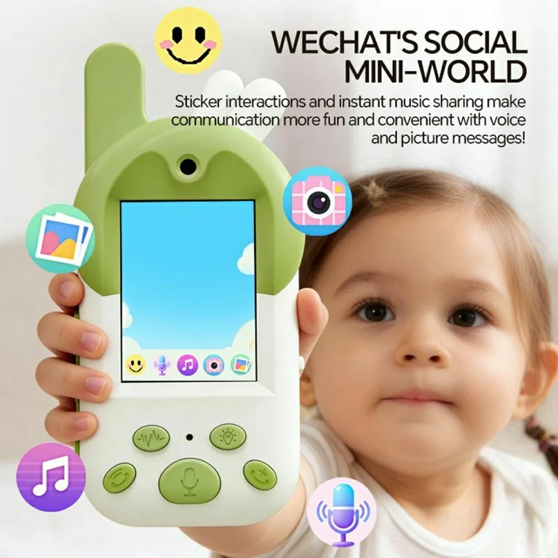 D100 Børne Video Walkie-Talkie Interaktiv Forældre-barn Legetøj Kamera Stemme Kommunikation Lang Rækkevidde - Blå / Pink