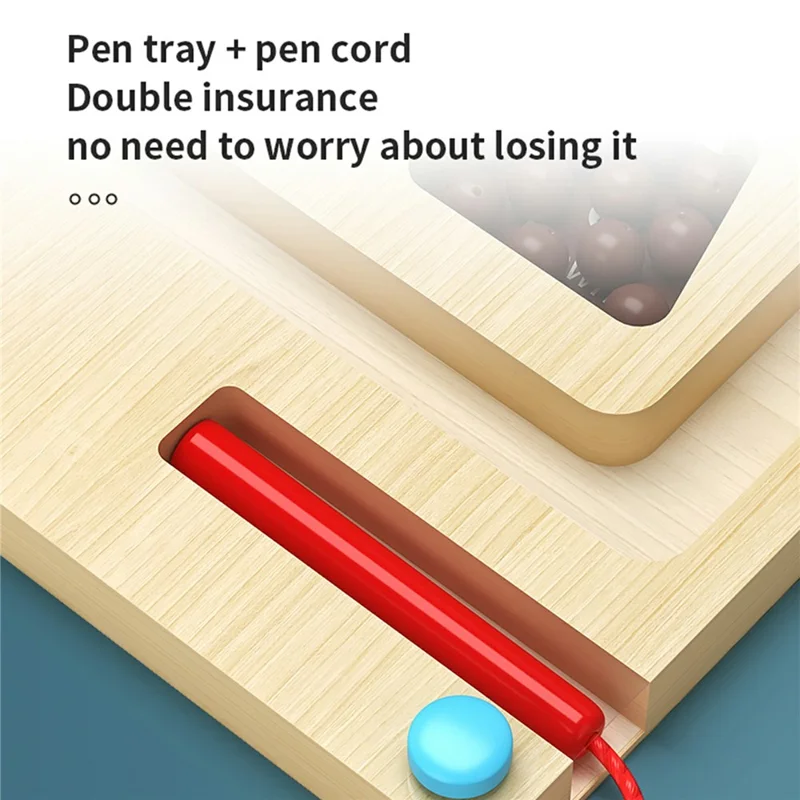 MWDH-010 Multifunctional Wooden Magnetic Counting Ball Toy Color Sorting Number Learning Pen Grip Training Educational Toy for Kids