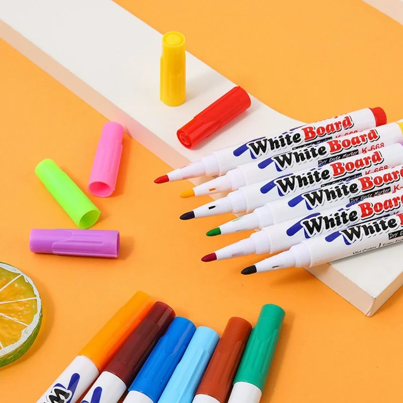 6820 8-teiliges Set Magische Wasser-Kunst-Malstift mit Keramiklöffel Doodle-Spielzeug für Kinder