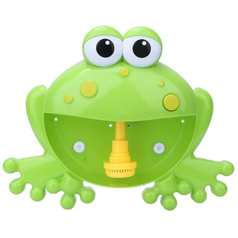 Cartoon Frog Bubble Machine Music Bath Toy with Suction Cups for Baby Toddler Bathtub Play