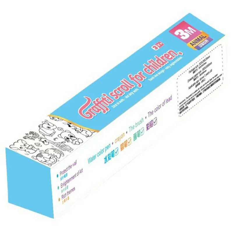 300cm Drawing Paper Roll for Kids Graffiti Scroll Waterproof Children Coloring Paper Art Supplies - Vehicles