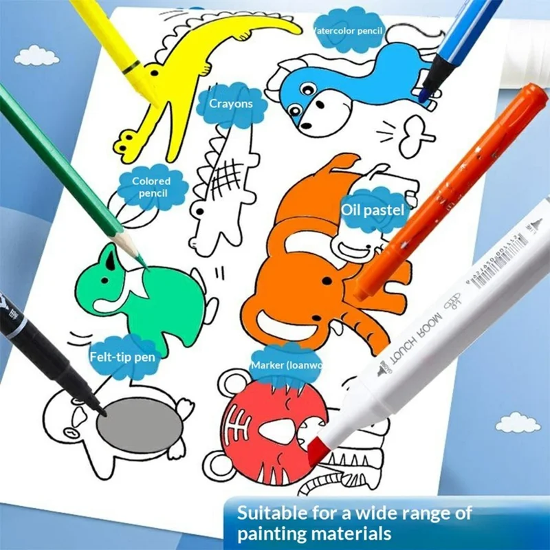 300cm Drawing Paper Roll for Kids Graffiti Scroll Waterproof Children Coloring Paper Art Supplies - Vehicles