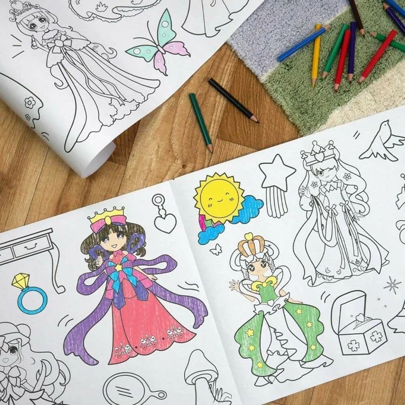 300cm Drawing Paper Roll for Kids Graffiti Scroll Waterproof Children Coloring Paper Art Supplies - Vehicles