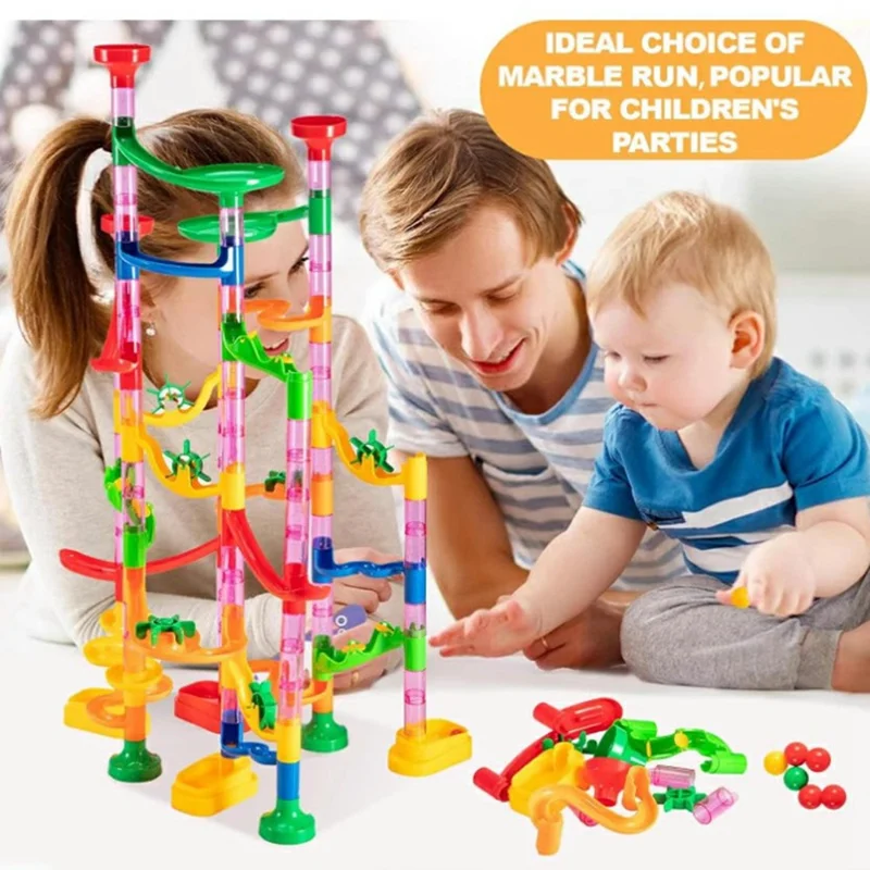 678-7 Ensemble de construction 105 pièces Piste de billes Jouet éducatif STEM Kit de construction de puzzle 3D pour enfants