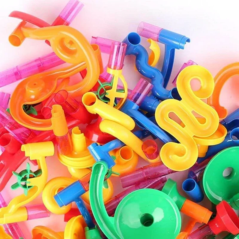 678-7 Ensemble de construction 105 pièces Piste de billes Jouet éducatif STEM Kit de construction de puzzle 3D pour enfants
