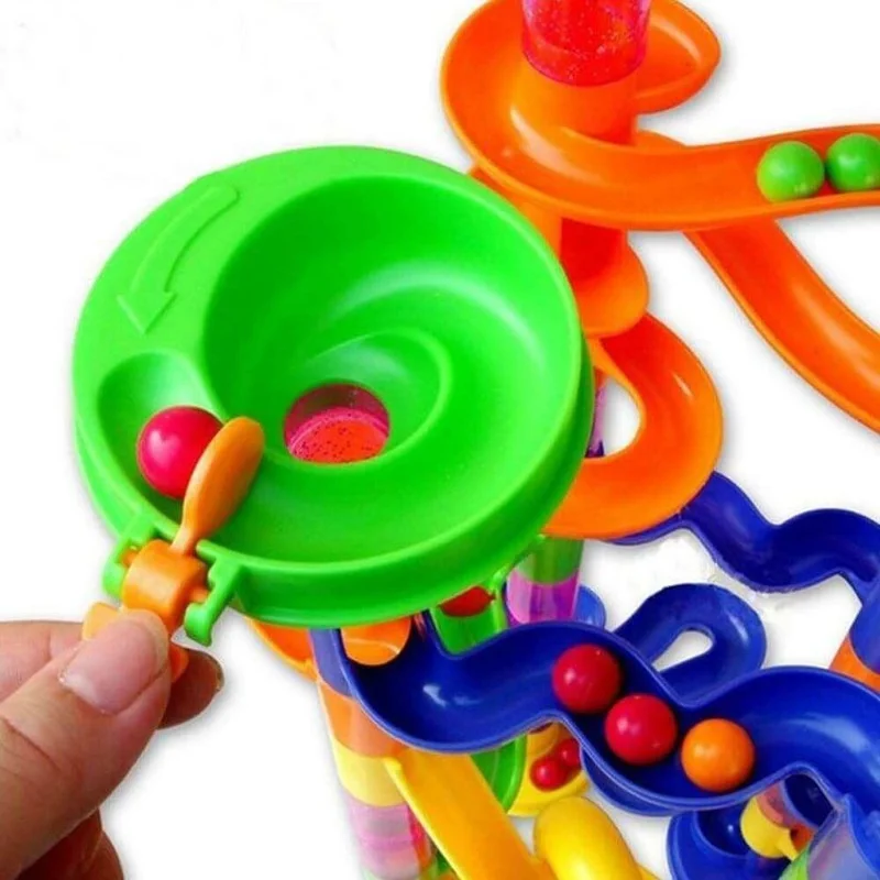 678-7 Ensemble de construction 105 pièces Piste de billes Jouet éducatif STEM Kit de construction de puzzle 3D pour enfants