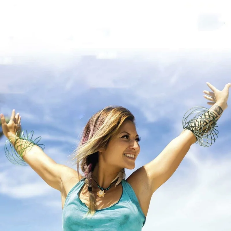 3D Magic Coil Stress Relief Toy Rustfrit Stål Kinetisk Spiral Anti Anxiety Afspændingslegetøj - Sølv