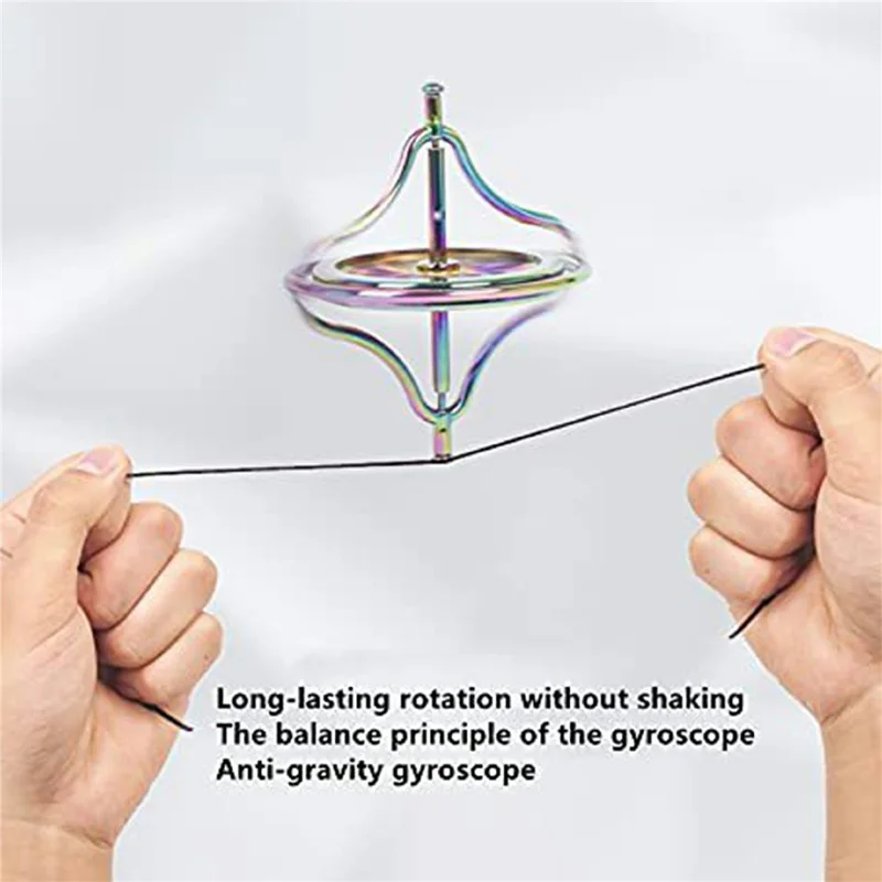 Zinklegerad mekanisk gyroskop-stresslindrande leksak i metall för avspänning, skrivbordsfidget