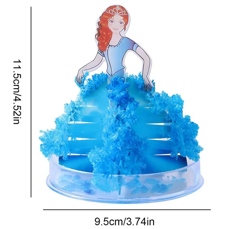 Magic Paper Tree Toy Growing Blossom Tree with Princess Dress Design Tabletop Decor - Blue