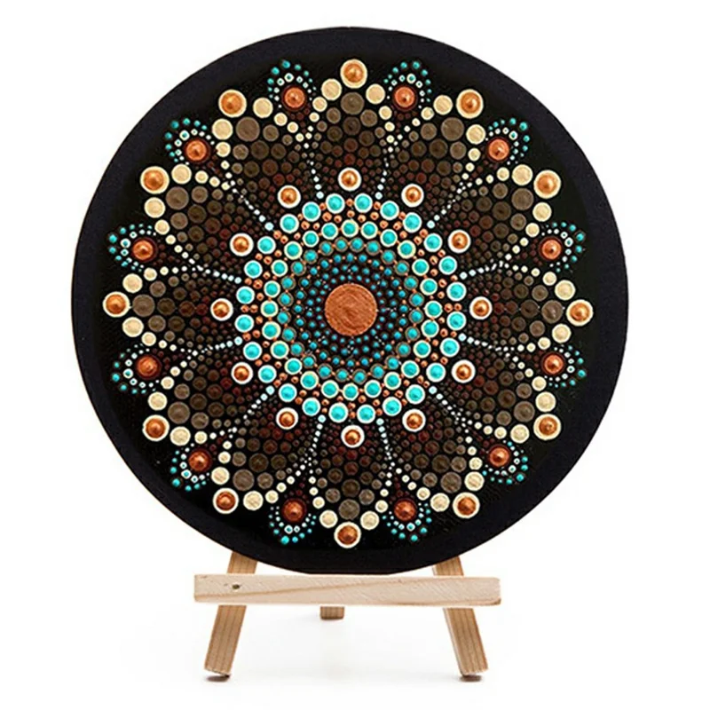 Kit per Pittura Mandala con 32 Pezzi, Strumenti per Puntinatura Fai da Te con Vassoi per Pittura e Stencil Mandala