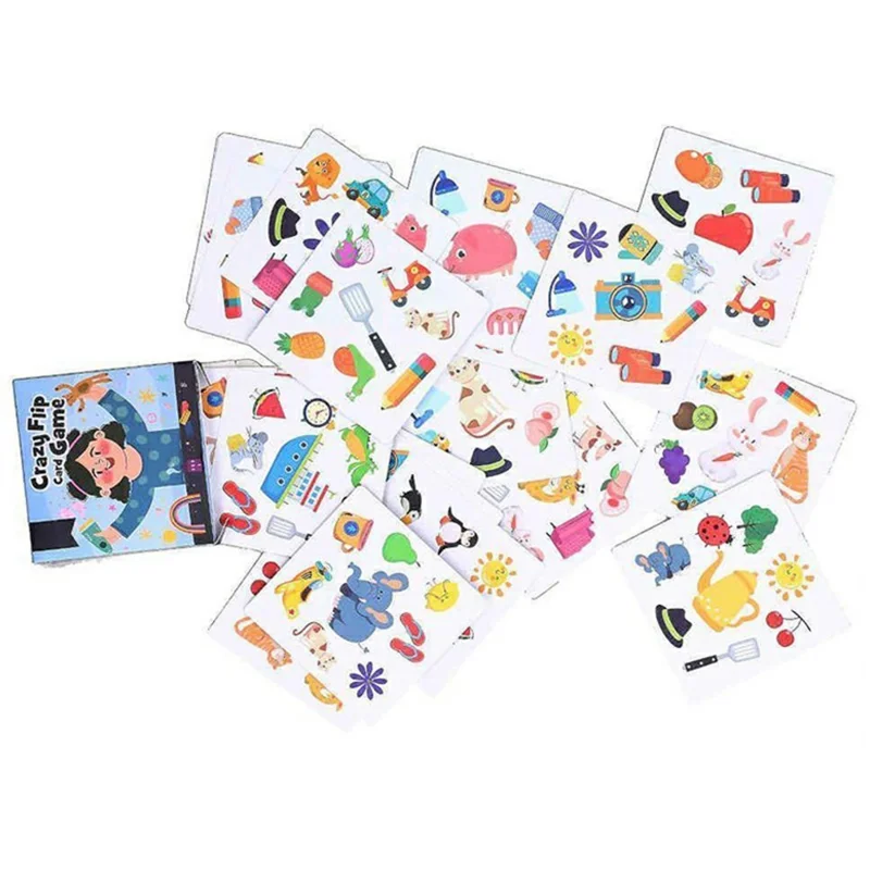 Carte Gioco di Memoria per Bambini Animali Traffico Cognizione Educativo Gioco da Tavolo - Multicolore