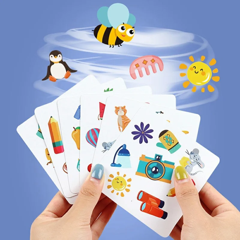 Carte Gioco di Memoria per Bambini Animali Traffico Cognizione Educativo Gioco da Tavolo - Multicolore