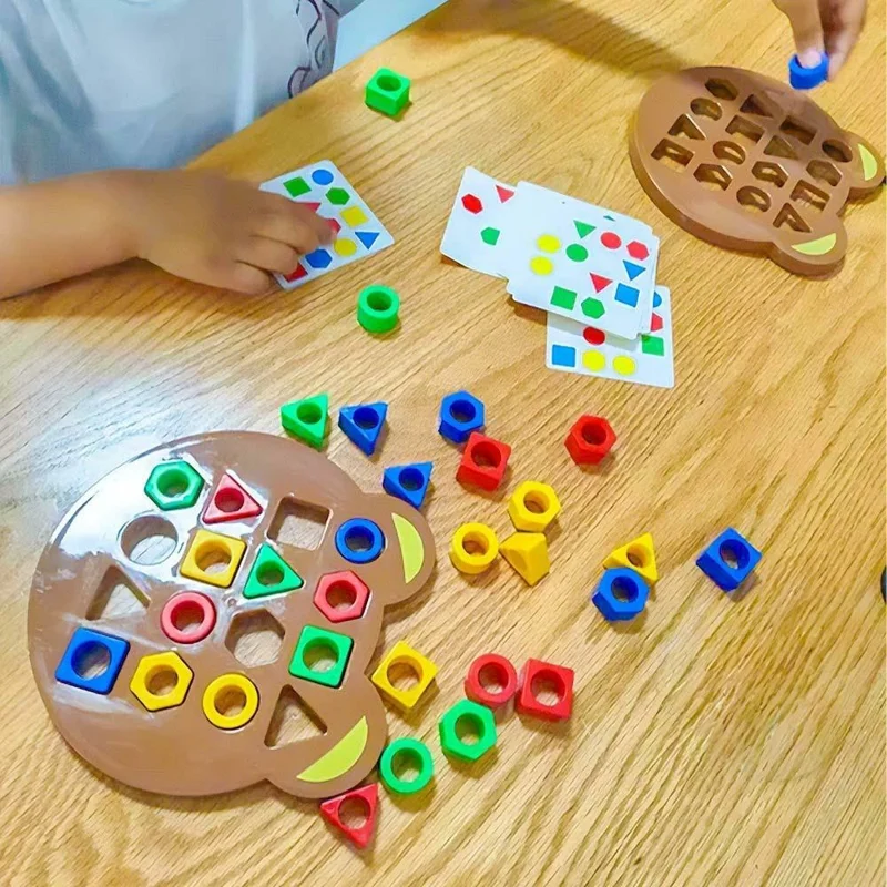Gioco Educativo di Abbinamento Forme Geometriche Orsetto - Giocattolo per Bambini, Regalo Multicolore