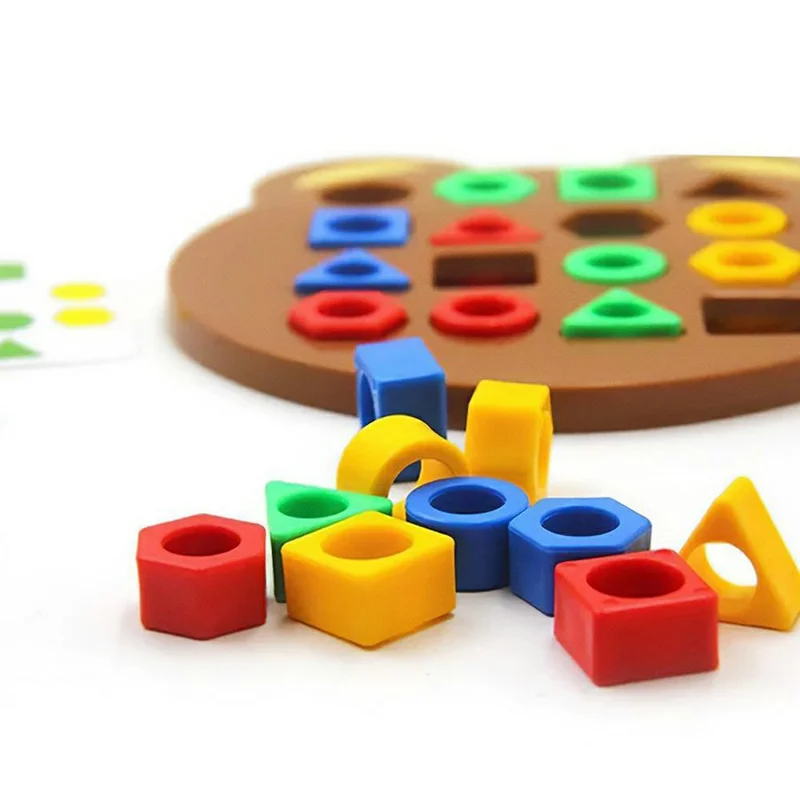 Gioco Educativo di Abbinamento Forme Geometriche Orsetto - Giocattolo per Bambini, Regalo Multicolore