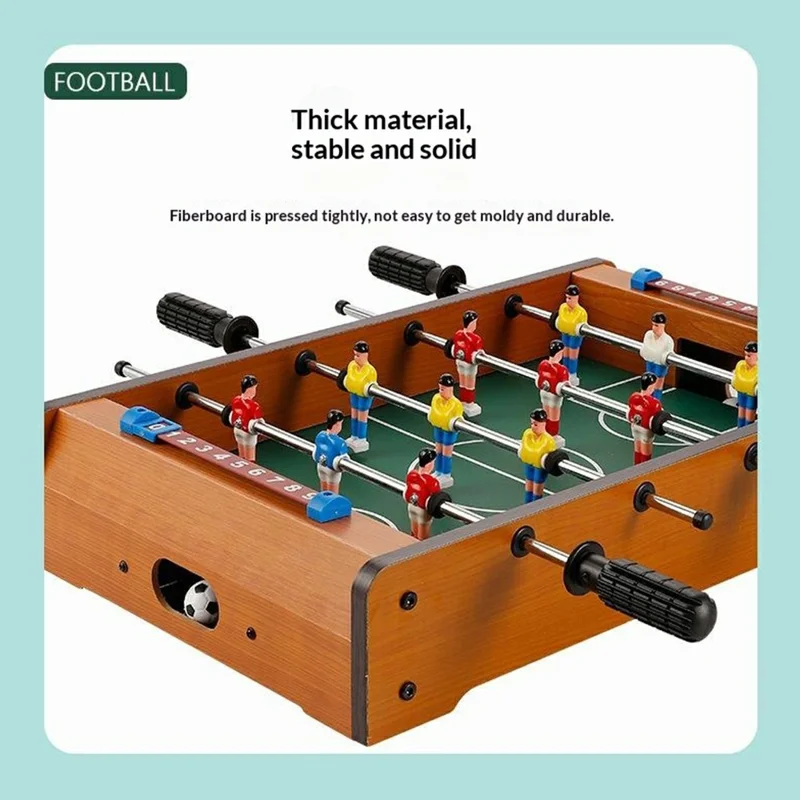 Mini Tavolo da Calcio in Legno per Desktop Gioco Interattivo per Due Giocatori, Giocattolo da Interno 34,5 x 21,5 x 8 cm